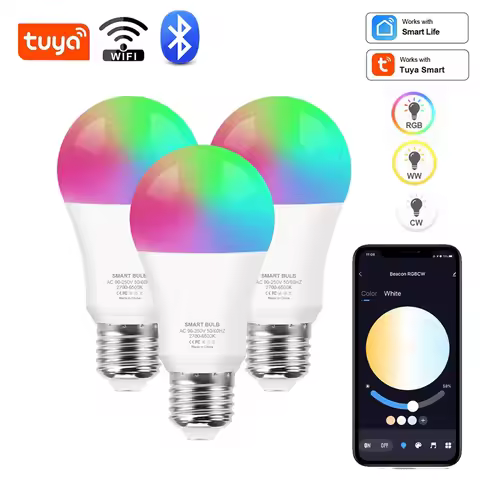 15W 18W E27 Zigbee Smart Light Bulbs RGB E27 Led Bulb AC 100-240V Smart Home Tuya Lamp Works With Al