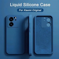 For Xiaomi Mi 13 11 12 14 Pro 12S Ultra Lite Case Square Liquid Silicone Phone Cases Mi 11T 12T 13 13T Pro Soft Shockproof Cover