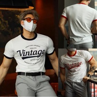 Men's Gym T-Shirt Sports Fitness Gym Casual Tops Musclefit Muscletee Cool Spandex