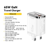 Essager 65W GaN Charger USB C Charger Digital Display Fast Charger Type-C + USB-A Plug PD3.0 PPS QC4