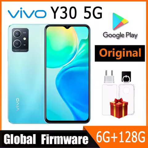 VIVO Y30 5G mobile phone Global firmware Dimensity 700 6.51" 5000mAh Type-C 1600×720 HD+ 6GB 128GB 1