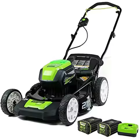 Greenworks Pro 80V 21" Brushless Cordless Lawn Mower, (2) 2.0Ah Batteries and 30 Minute Rapid Charge
