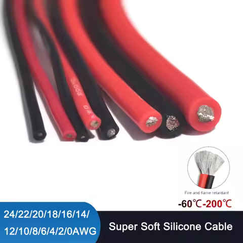 Super Flexible Silicone Wire 24awg 22 20 18awg 16awg 14awg 12awg 10awg 8AWG Heat Resistant Electric 