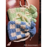 M891: Handmade Wool Drawstring Bag (AirPod, Lipstick,...)