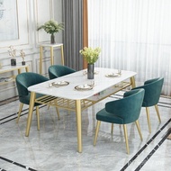 Marble Household Nordic Light Luxury Dining Table Rectangular Combination Simple Dining Table Eating