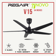 Regair Inovo V15 54" Ceiling Fan Remote DC Motor Kipas Siling Inovo 54 Inch 5 Bilah