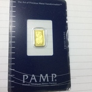 Gold bar pamp 1 gram
