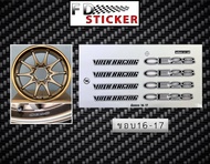 สติ๊กเกอร์ล้อ CE28 เคลือบUVแท้ เกรดพรีเมี่ยม (1ชุดติด4ล้อ)