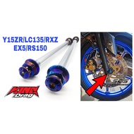 Front Wheel Shaft Titanium Y15ZR LC135 EX5 RS150 Rear Wheel Swing Arm Shaft Sub Batang Accessories Y16Zr Y15 Ysuku LC4S