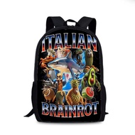 Italian Brainrot Italian Brainrot Elementary School Students Schoolbag Backpack 44cm