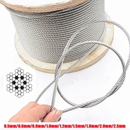 Steel Wire Rope Metal Cable Rigging 304 A2 Stainless Steel Wire Rope 1mm~22mm Cable Balustrade Fence