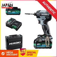 HiKOKI 36V Cordless Impact Driver Ice Gray Limited Edition with Bluetooth Function, Battery, 2-Port 