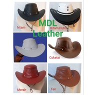 Laken Cowboy Hat Cowboy Cowboy Cowboy Cowboy Coboi Genuine Leather Garut Adult Size
