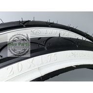 Innova 20x1.75(406) White Side Tire Nylon Wired | Folding Bike & Japan Bike | 406 Wheelset