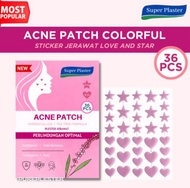 Plester / Stiker Jerawat (Acne / Pimple Patch) Transparant Bulat & Love / Star Isi 36 & 12 Pcs