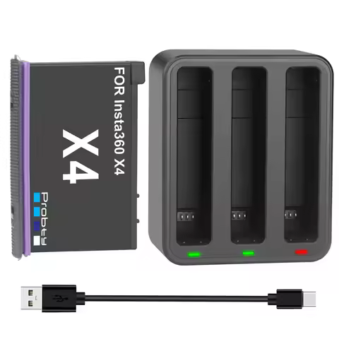 For Insta360 X4 Insta 360 X4 2600mAh Battery With 3-Slots Fast Charging Case for Insta360 X4 Accesso