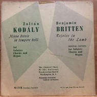 LP 黑膠唱片 Zoltan Kodaly Missa Brevis In Tempore Belli / Benjamin Britten Rejoice In The Lamb (US)