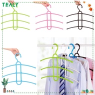 TEALY Clothes Hanger Multifunctional 3 Layer Fishbone Space Saver