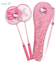 ไม้แบดมินตัน yonex ไม้แบดมินตัน Hellokitty ของแท้ Hellokitty น่ารัก KT cat ไม้แร็กเก็ตสีชมพูสำหรับผู
