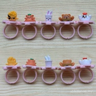 Genuine Bulk Goods Wallace Good Luck Ring French Fries Cat Cute Little White Chicken Ring Tomato Cat