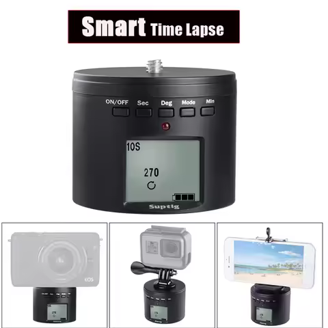 For GoPro Hero 11 10 9 8 Time Lapse tripod Mount Electric Panning Rotating 360 For GoPro Insta360 X4