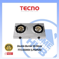[Ready Stock] Tecno 2-Burner Super Slim Stainless Steel Table Cooker | Gas Stove | Tabletop - TTC-03
