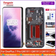 Original AMOLED 6.67"; oneplus 7pro Display For OnePlus 7 Pro GM1910 GM1911 GM1913 GM1917 LCD and To