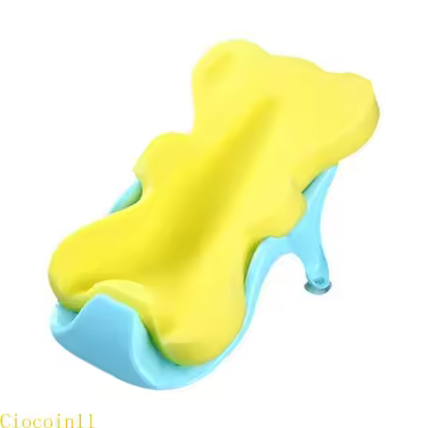 Y1UB Bear Baby Bath Mat Universal Sponge Care Supply Comfortable and Secure Cushion for Relax Bath