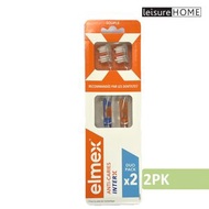 elmex - [瑞士製造] InterX 防蛀軟毛牙刷 x2 (藍-橙) [平行進口]