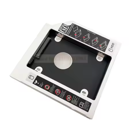 Universal 12.7mm SATA 2nd Hard Drive HDD SSD Optical Bay Caddy Frame Adapter for Dell Inspiron N7110