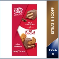 KIT KAT Kitkat Milk Chocolate & With Lotus Biscoff Kitkat Senses Mini Moments 195.6g
