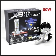 X3 LED Car Lights With ZES 2nd G Chipset HiLo Beam H4 H11 H3 HB4 H7 HB3 H1