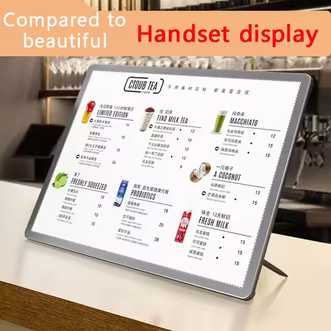 Milk tea shop luminous menu display lightbox ordering plate price list design and production ultra-t