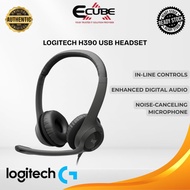 Logitech H390 Wired Headset for PC/Laptop, Stereo Headphones- BLACK