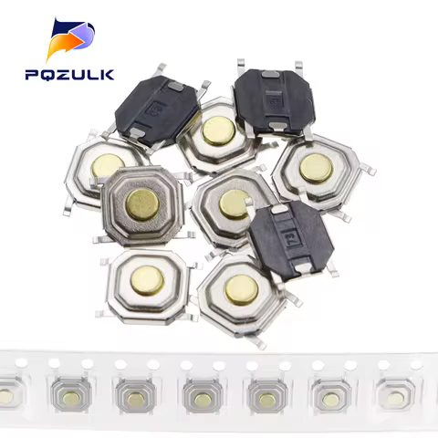 100PCS 4X4X1.5MM SMD Tactile Tact Push Button Micro Switch 4*4*1.5mm Push Button Copper Head Keys Bu