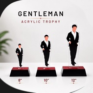 Gentleman Acrylic Trophy – 8", 10" & 12" Award Trophy for Recognition, Events & Competitions