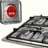 1/10/20/30/50 Pieces Per Pack, Gas Stove Burner Cover, Aluminum Burner Pad, Square Heat-Resistant Ga