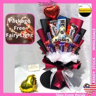 Chocolate Bouquet Flower Birthday Convo Balloon Fairy Coklat Bunga Hadiah Birthday Graduation Budak 