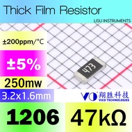 47k 1206 ±5% SMD Thick Resistor 47k 473 SCR1206J 47K VO