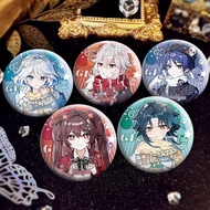 Game Genshin Impact Furina Wanderer Hutao Cosplay Badge Brooches Cosplay Pins Fashion Accessories Gi