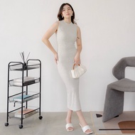 Dear Elea Jen Dress Rib Knit Midi Dress Sleeveless Bodycon Dress for Women