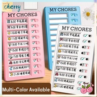 CHERRY My Chores Checklist, Reusable Self-discipline Daily Planner Memo, My Chores Detachable Plasti