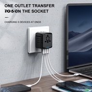 BIL Compact Portable Voltage Converter Charging Socket Travel Adapter Universal Travel Power Adapter with Usb Type C Port Portable Uk Us Au Plug Charger Socket for High Speed