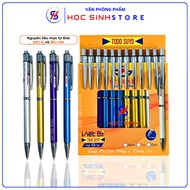 Hộp 12 Cây Bút Bi Bấm Todo Suyo Ngòi Bi 0.7mm Thụy Sĩ Mực Xanh Của ĐứcMực Đều Viết Êm - VPP Học Sinh