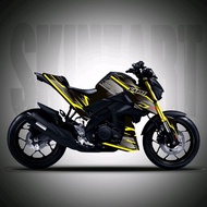 Decal xabre black nigth Minimalist Yellow Graphic/xabre sticker/decal yamaha xabre fullbody