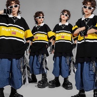 Children Hip-Hop hiphop Hip-Hop Hip-Hop POLO Shirt Trendy Clothes Street Wear Performance Hip-Hop Bo