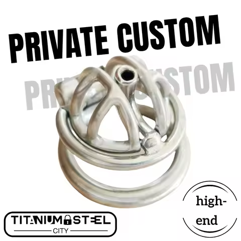 PA Stainless Steel Chastity Lock - Snap Ring Hidden Anti-Escape Device, BDSM Birdcage for Abstinence