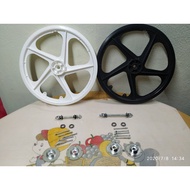 [1SET] 20" WADO/P.G.C.(Tebal) Bicycle PVC Sport Rim MTB/BMX/LAJAK Basikal 20" plastic wheelset (Depan dan Belakang)