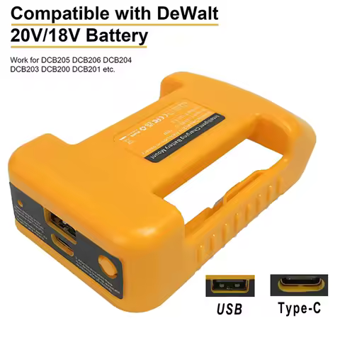 For DeWalt 18V 20V 60V DCB200 Li-ion Battery Belt Buckle Storage Fixed Bracket USB Type-C Power Bank