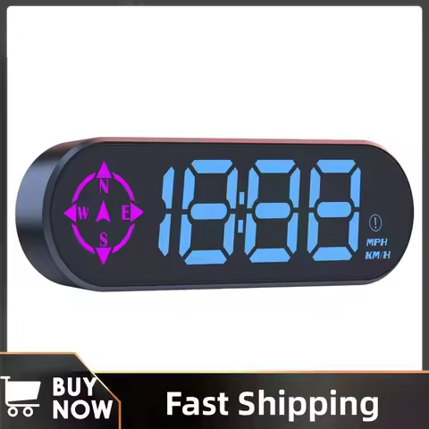 Car HUD Head Up Display GPS Speedometer KM MPH Speed Direction Compass Overspeed Alert 4.5 Inch